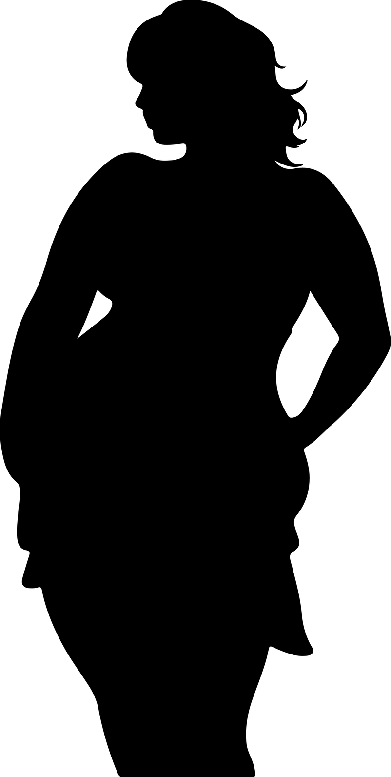 Silhouette of Curvy Female